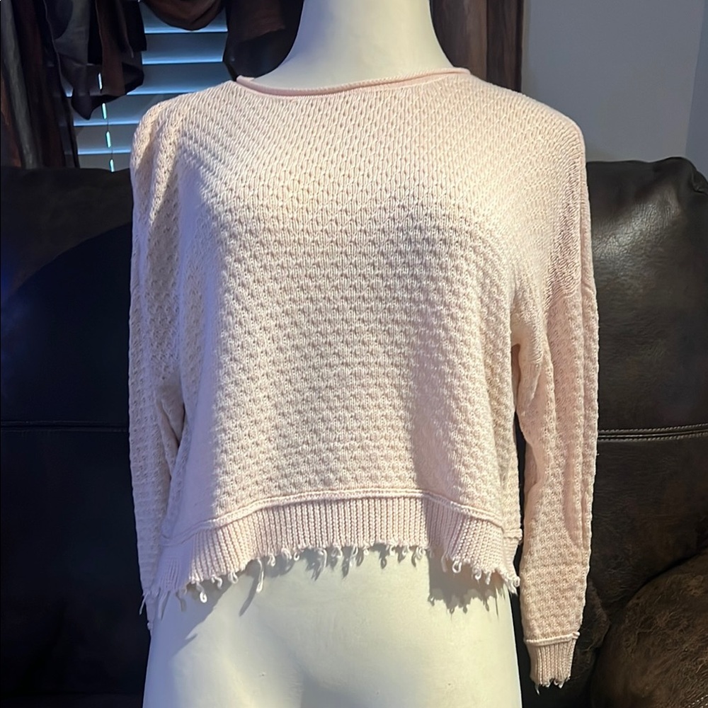 Fantastic Fawn Pink and Cream Crew Neck Sweater